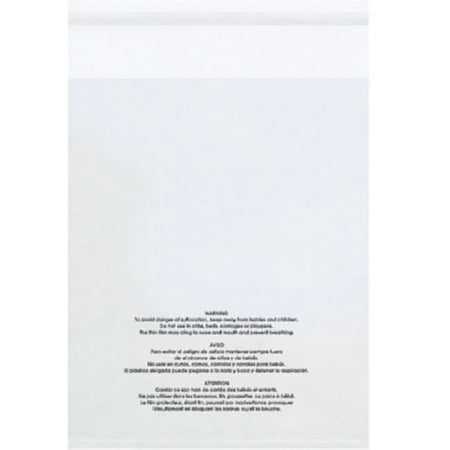 10 x 15 in. 1.5 Mil Resealable Suffocation Warning Poly Bags with Vent Holes Case - Pack of 1000