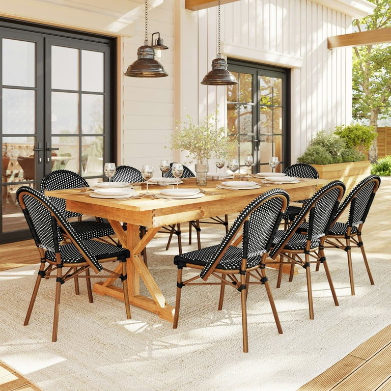 Martha Stewart Indoor-Outdoor Stackable Bistro Chair with Natural