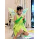 thumbnail image 5 of Vestido de hada Campanilla para niña, disfraz de elfo del bosque de fantasía, vestido de Campanilla de hojas verdes para niña, trajes de Halloween para niña, 5 of 5