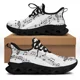 thumbnail image 1 of Zapatillas deportivas planas con estampado de dibujos animados y notas musicales para mujer, cómodas, con cordones, para hombre, 1 of 6