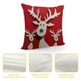 thumbnail image 4 of Nawypu  Christmas Pillow Covers , Xmas Red Elk Deer Decorative Throw Pillows Farmhouse Winter Holiday Cushion Case for Sofa Couch Outdoor Decor, 4 of 5