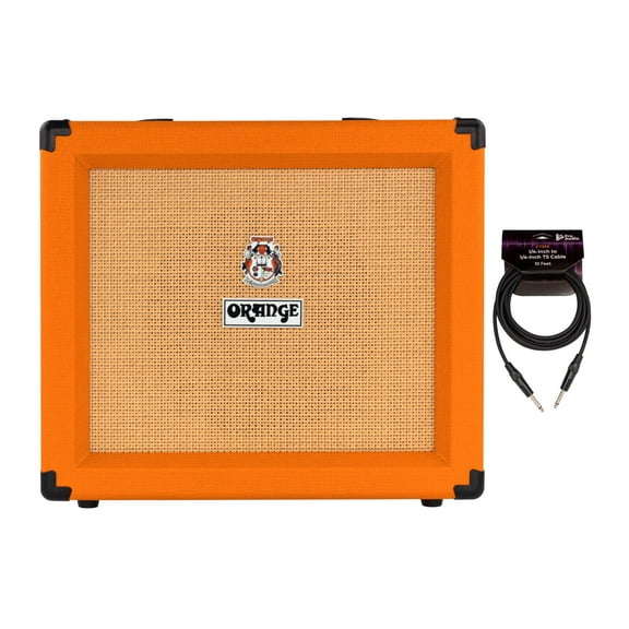 Orange Amps Crush 35 RT 35W Guitar Analogue Combo Amplifier Bundle with FPA-CTS10 0.25-Inch to 0.25-Inch TS Guitar Cable (10-Feet) (2 Items)