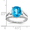 thumbnail image 5 of Primal Gold 14 Karat White Gold 11x9mm Oval Blue Topaz Ring, 5 of 7