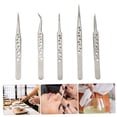 thumbnail image 4 of Minkissy 5Pcs Tweezers Set for Jewelry Making and Crafts in Silver Tone, 4 of 8