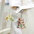 thumbnail image 7 of Keychains for Girls Cartoon Angel Girl Pattern Acrylic 2D Pendant for Handbag Backpack Accessories, for Women Bag Purse Gifts (B), 7 of 7