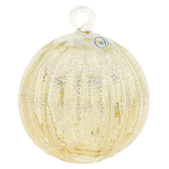 GlassOfVenice Murano Glass Medium Christmas Ornament - Clear