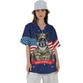 thumbnail image 4 of Happy Father's Day Honoring Veterans Akita in Army Uniform Hawaiian Shirt Breathable Summer Unisex Merch Inu Dog Lover - 13007, 4 of 6