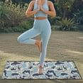 thumbnail image 4 of KUIFORTI Camo Blue Car Front Seat Covers Lightweight Versatile Car Sweat Towel Seat Cover with Storage Bag Easy Installation for Yoga,Gym,Workout,Sports,Running,Camping and Beach, 4 of 7