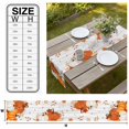 thumbnail image 3 of Orange White Pumpkins Fall Table Runner Thanksgiving Botanical Grey Wooden Tablerunners 13 x 60 Inch, Table Decorations Tabletop Scarf for Summer Gathering Holiday Farmhouse Kitchen Dining Decor, 3 of 8