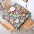 thumbnail image 2 of Pioneer Flower Floral Print Pattern Square Tablecloth,Waterproof Square Table Cover,Wipeable Spillproof Washable Table Cover for Home Kitchen Party Decor 42"X42"(107x107cm), 2 of 6