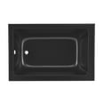 thumbnail image 3 of Voltaire 48" x 32" Left-Hand Drain Alcove Bathtub with Apron in Matte Black, 3 of 8