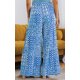 thumbnail image 4 of Pantalones Mujer Pantalones casuales estampados florales Cordón Pantalones de pierna ancha Suave para el trabajo (Azul XL) Cgtredaw Para estrenar, 4 of 6