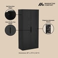 thumbnail image 4 of Rivington Modern Bookcase Cabinet in Black (5-Shelf) - Set of 3, 4 of 12