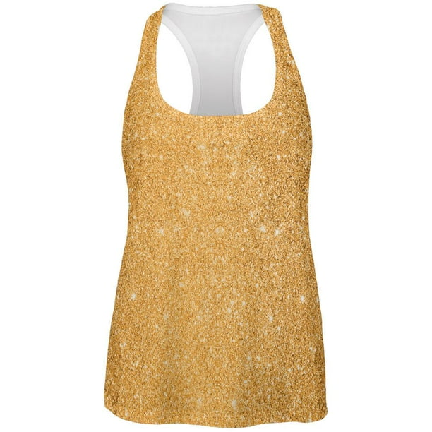 Gold glitter top womens outlet