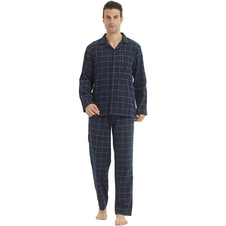 

Womens Pajamas Set Flannel Long Sleeve Button Down Cotton Pj Sets for Women Plaid Pyjama Pants Soft Loungewear
