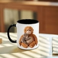 thumbnail image 4 of 3pcs Cute Orangutan Monkey Ceramic Coffee Mug 11oz Animal Lover Cup with Baby Monkey Artwork, Funny Monkey Mug for Coffee Tea Milk Gift for Animal Lovers, 4 of 6