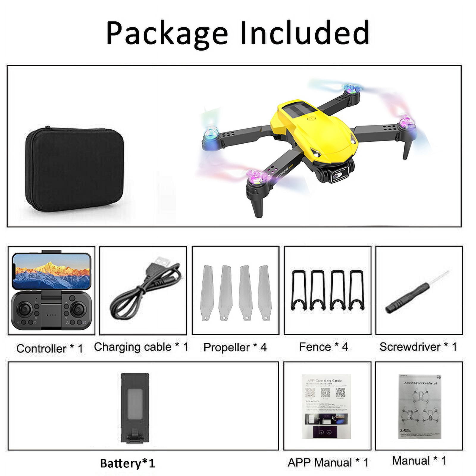 RC Folding Arm Drone, 30W HD Camera, Gesture Control, WIFI FPV Selfie Drone, 2.4G RC Quadcopter
