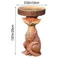 thumbnail image 4 of Kearding Animal de resina para baño de pájaros, estatua de zorro de pie, comedero para pájaros, adorno para jardín, decoración del hogar Decoración del hogar No.2 Kearding HA045324-02, 4 of 6