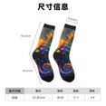 thumbnail image 3 of Lukts Neon Seahorse Underwater Realm Pattern Womens Crew Soft Moisture-wicking Socks,Moisture Control Crew Socks,Mid Calf Socks, 3 of 6