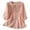 Pink, variant on SRZYMJ Embroidered Cotton Linen Tops for Women 3/4 Sleeve Summer Boho Peasant Gauze Blouses Dressy Casual Bohemian Shirts