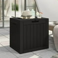 thumbnail image 1 of vidaXL Garden Storage Box Black 55.5x43x53 cm Polypropylene, 1 of 5