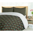 thumbnail image 5 of Ambesonne Autumn Duvet Cover Sets, Scandinavian Style Leafage, 2-King, Burnt Sienna and Teal, 5 of 7