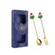 thumbnail image 2 of Kits de Cubiertos de Navidad Juego de Cubiertos de Vajilla, Utensilios de Cucharas de Té, Juego de Tenedores de Cucharas Navideñas de Acero Inoxidable arbol azul perfecl postre cucharas tenedores, 2 of 8