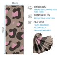 thumbnail image 2 of Brown and Pink Of Leopard Print Hot Yoga Mat Towel Non Slip for Hot Yoga - Quick-Drying Yoga Mat Cover with 4 Corner Pockets with Travel Bag - Hot Yoga Towel Non Slip 70"x26", 2 of 6