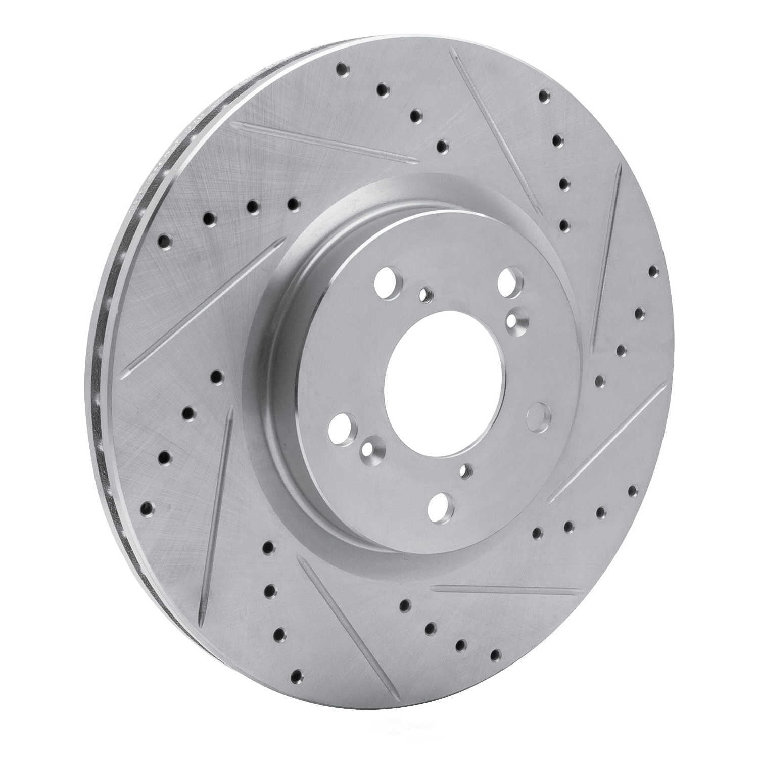 Dynamic Friction Company 631-59053R DFC Brake Rotor - Drilled And Slotted - Silver