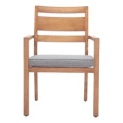 Rader Dining Chair Natural Dining Chair, Modern Style, Removable and washable cushion cover, Aluminum, Outdoor Dining