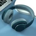 thumbnail image 2 of Headphones with Microphone,Foldable Stereo Protable Lightweight Wireless Bluetooth with LED Lights,for PC Tablet Phone Travel Listening Music Sport,Blue, 2 of 5