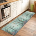 thumbnail image 3 of Botanical Washable Runner Rugs 2'x6', Spring Watercolor Trees Mystic Romantic Forest Birds Low Pile Throw Entryway Rug Non-Slip Sturdy Edge Binding Carpet for Indoor Bedside Entrance Bedside, 3 of 9