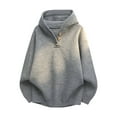 thumbnail image 5 of Maqroz Casual Sweater for Men Quarter Button Hooded Sweaters Casual Loose Plus Size Elastic Pullover Long Sleeve V Neck Pullovers Trendy Solid Color Warm Top, 5 of 10