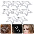 thumbnail image 2 of 10pcs Hair Clips Small Snap Hairpins Metal Hair Clips Star Hair Clips Cute Hair Accessories for Women, 2 of 4