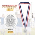 thumbnail image 2 of Uxcell 2 Inch Silver Award Medals Metal Winner Medals with Neck Ribbon Trophy Pattern for Team Sports Games Party Favors 18 Pieces, 2 of 7