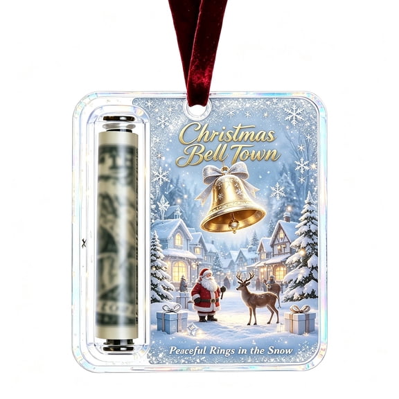 Christmas Cash Gift Ornament,Plastic Money Clip Christmas Tree Hanging Ornament,Funny Cash Holder Pendant For Holiday Xmas Tree Indoor Home Decor,1Pcs,E