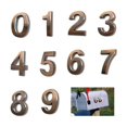 thumbnail image 1 of House Numbers, Metal Plating Process ABS Plastic With 3D Arc Design, Perfect For Outdoor Billboard Phone Number, Car Body Decoration Number, Easy Self-Stick For Quick Installation, 1 of 5