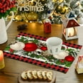 thumbnail image 5 of Costeam Linen Red and Black Buffalo Check Plaid Christmas Placemats Set of 4 Farmhouse Winter Christmas Xmas Holiday Home Kitchen Table Decorations, 5 of 6