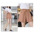 thumbnail image 4 of Women Summer Shorts Korean Wide Leg Pants Flower Bud High Waist Casual Pants, 4 of 11
