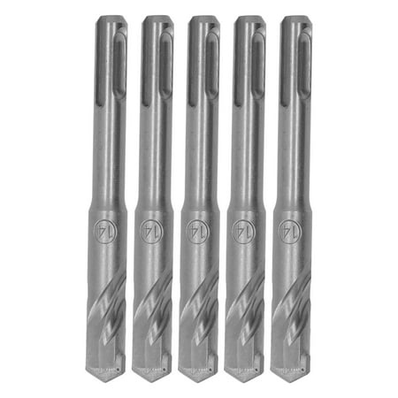 

2024 5Pcs Rotary Hammer Drill Bit Cemented Carbide Tip Spiral 2 Flutes Impact Drill Bit for Brick Stone 110mm 14mm/0.55in Open Diameter