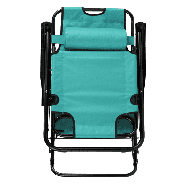 Folding Recliner Chair, Portable Extendable Folding Reclining Chairs for Indoor Outdoor, Green