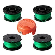 THTEN SF-080 String Trimmer Spool Line Compatible with Black and Decker SF-080-BKP 20ft 0.080" GH3000 LST540 GH3000R LST540B with 90583594 Cap Covers Parts4 spool+1 cap