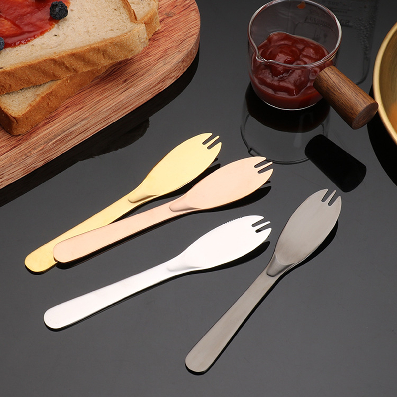 Jiaroswwei Bread Fork High Durability Smooth Edge Polish Surface