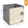 thumbnail image 6 of Collapsible Oxford Fabric Storage Cubes with Handles, Large Mid Foldable Oxford Cloth Bins Set of 2/6, Closet Organizers for Shelves Clothes Home Kitchen Toy - Floral-1, 6 of 7