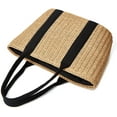 thumbnail image 3 of Women Straw Woven Tote Large Beach Handmade Weaving Shoulder Bag Handbag, 3 of 6
