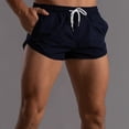 thumbnail image 5 of Pantalones cortos de entrenamiento para hombre, atléticos, ligeros, de secado rápido, con cintura elástica, de 3 piezas de longitud, ropa deportiva, 5 of 5