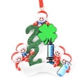 thumbnail image 1 of Decoración De Árbol De Navidad Personalizado Adornos De Navidad De Reunión Familiar Con Patrón De Papá Noel De Trébol De Cuatro Hojas sonducket HA041686-03, 1 of 6