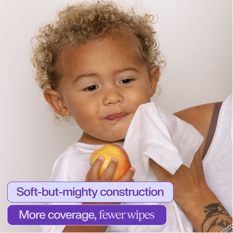 Freestyle Soft Jumbo Baby Wipes for Sensitive Skin, Unscented, 3