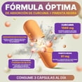 thumbnail image 2 of Suplemento de Cúrcuma Curcumina 1569 MG con Pimienta Negra | Complejo para Alivio de Dolor Articular | Apoyo para Inmunidad, Hígado y Digestión | Vegano, Sin OGM | Fabricado en Holanda | 60 Cápsulas, 2 of 7