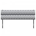 thumbnail image 3 of Grey Headboard, Nordic Snowflake Knit Patterns Scandinavian Motifs Traditional and Modern Print, Upholstered Decorative Metal Bed Headboard with Memory Foam, King Size, Grey White Black, by Ambesonne, 3 of 4